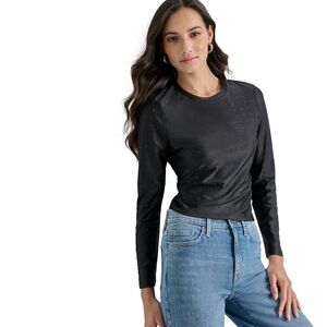 DKNYC Black Long Sleeve Blouse